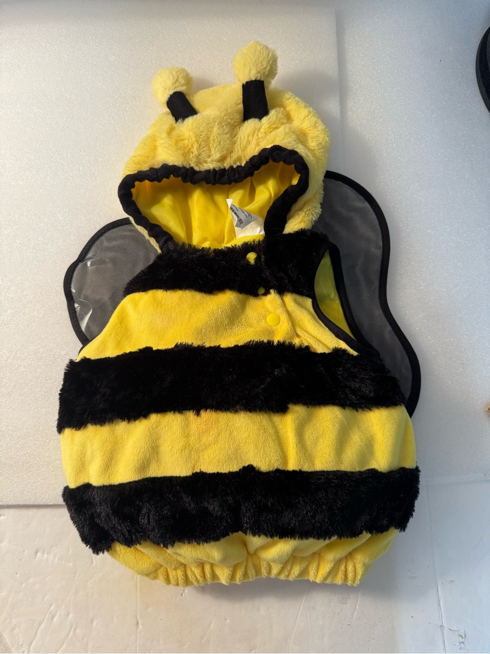 Kids Bumblebee Hooded Costume Vest - Yellow & Black